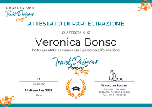 certificato Veronica Bonso
